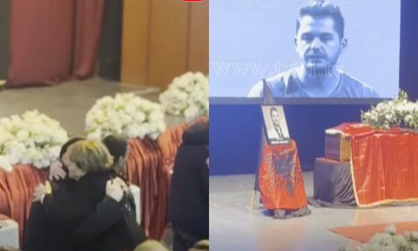 Nëna e Shpat Kasapit ngushëllohet nga dhjetëra vizitorë në Pallatin e Kulturës së Tetovës